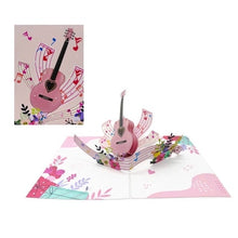 Load image into Gallery viewer, Pink Guitar - Pop Up Card