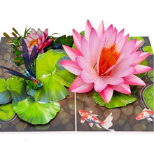 Load image into Gallery viewer, Pink Water Lily - Pop Up Card