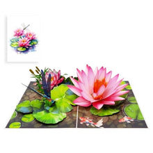 Load image into Gallery viewer, Pink Water Lily - Pop Up Card
