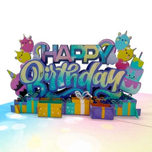 Load image into Gallery viewer, Happy Birthday Pastel Rainbow - Pop Up Card