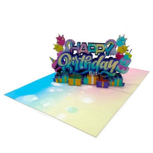 Load image into Gallery viewer, Happy Birthday Pastel Rainbow - Pop Up Card