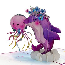 Load image into Gallery viewer, Purple Dolphin - Pop Up Card