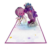 Load image into Gallery viewer, Purple Dolphin - Pop Up Card