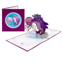 Load image into Gallery viewer, Purple Dolphin - Pop Up Card