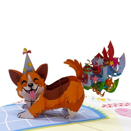 Happy Buttday Corgi - Pop Up Card