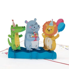 Load image into Gallery viewer, Animal Birthday Party - Pop Up Card