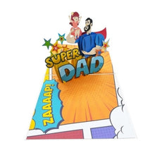 Load image into Gallery viewer, Comic Book Super Dad - Pop Up Card