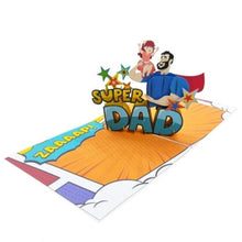 Load image into Gallery viewer, Comic Book Super Dad - Pop Up Card