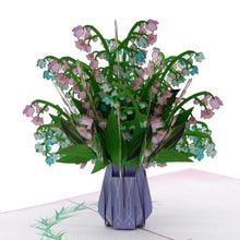 Load image into Gallery viewer, Pastel Lily of the Valley - Pop Up Card