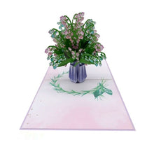 Load image into Gallery viewer, Pastel Lily of the Valley - Pop Up Card