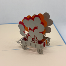Load image into Gallery viewer, Birthday Balloon Cart - Pop Up Card