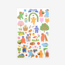 Load image into Gallery viewer, Jelly Bear Sticker - 03 Garden