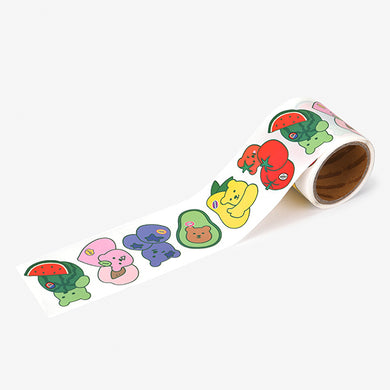 Jelly Bear Roll Sticker - Fruit