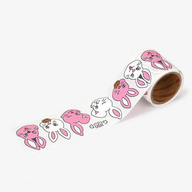 Animal Roll Sticker - Cookie Bunny
