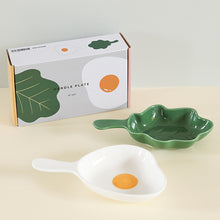 Load image into Gallery viewer, Handle Plate 2P Set - 07 Kale &amp; Egg Fry