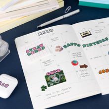 Load image into Gallery viewer, Cloud Typo Sticker Pack