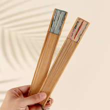 Load image into Gallery viewer, Traditional Bamboo Folding Fan