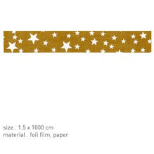 Load image into Gallery viewer, Gold Starry Washi Tape - 38