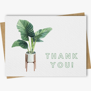 Elephant Ear Plant - Thank You Greeting Card