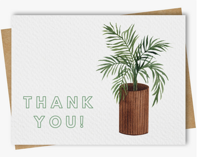 Parlour Palm - Thank You Greeting Card
