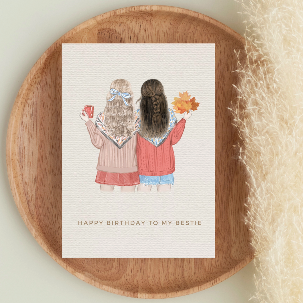 Bestie - Birthday Greeting Card
