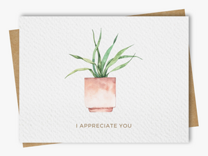 I Appreciate You - Thank You Greeting Card