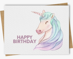 Unicorn - Birthday Greeting Card