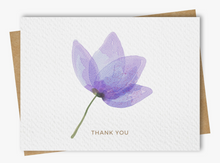 Load image into Gallery viewer, Purple Flower - Thank You Greeting Card