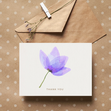 Load image into Gallery viewer, Purple Flower - Thank You Greeting Card