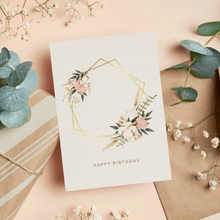 Load image into Gallery viewer, Boho Gold Hoop - Birthday Greeting Card
