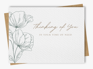 Floral Thinking of You - Sympathy Greeting Card