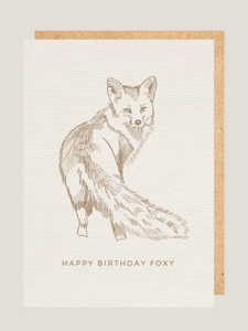 Birthday Foxy  - Birthday Greeting Card