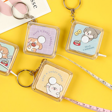 Puppy Tape Measure Keychain