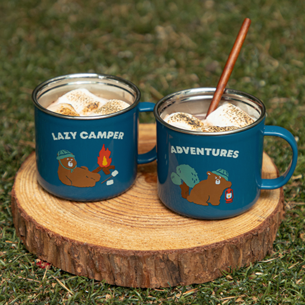 Stainless Mug 2P Set - 01 Lazy camper