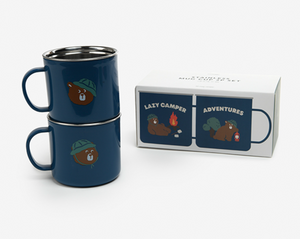 Stainless Mug 2P Set - 01 Lazy camper