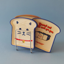 Load image into Gallery viewer, Bread cat plate 2P set