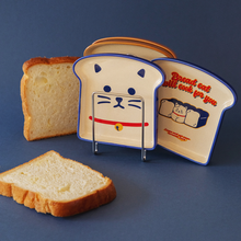 Load image into Gallery viewer, Bread cat plate 2P set