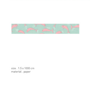 Pink Dolphin Washi Tape - 32