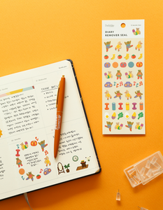 Diary Remover Stickers - 19 Aerobic Bear