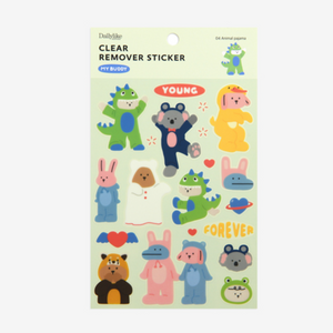 Clear Remover Sticker (My Buddy) - 04 Animal Pajama