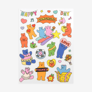 Clear Remover Sticker (Jelly Bear) - 03 Party