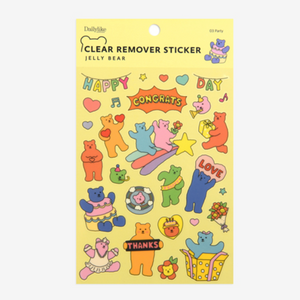 Clear Remover Sticker (Jelly Bear) - 03 Party