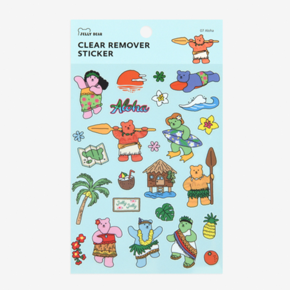 Clear Remover Sticker (Jelly Bear) - 07 Aloha