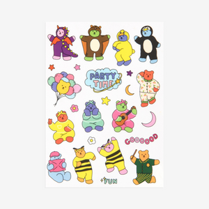 Clear Remover Sticker (Jelly Bear) - 08 Pajamas Party