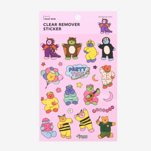 Clear Remover Sticker (Jelly Bear) - 08 Pajamas Party