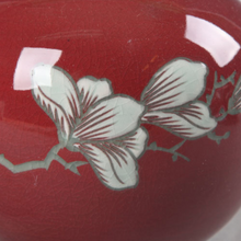 Load image into Gallery viewer, Round Red Jinsa Magnolia Vase