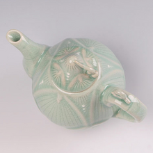 Load image into Gallery viewer, Celadon Lotus Tea Pot