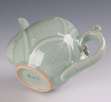 Load image into Gallery viewer, Celadon Lotus Tea Pot