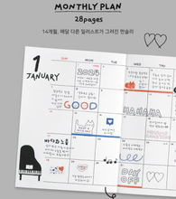 Load image into Gallery viewer, 2024 Doodle Diary - Weekly Planner (Dated)