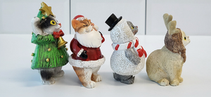 Meow Christmas - Miniature Clay Cat Figurines